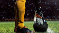 Advertisement bowling goalie artwork