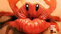 Advertisement brands kissing artwork