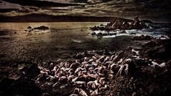 Advertisement cityscapes surreal creepy artwork