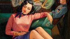 Advertisement creativity artwork pinups old people