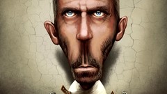 Advertisement Hugh Laurie caricature gregory house artwork 