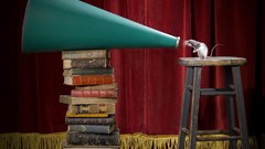 Advertisement Theatre cityscapes mice surreal artwork