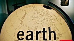 Advertisement Typography Maps Earth globe planets artwork 