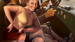 Advertisement USSR artwork Russians