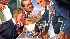 Advertisement USSR illustrations artwork Russians