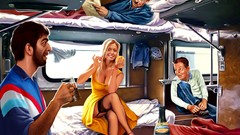 Advertisement USSR illustrations artwork Russians