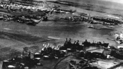 Aerial view of attack