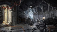 Africa caves halo cityscapes concept art Kenya artwork digital 