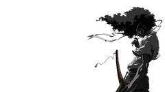 Afro Samurai white background Simple Background