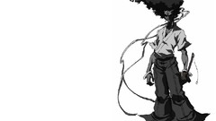 Afro Samurai white background video games Simple Background