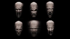 Agony dark abstract faces