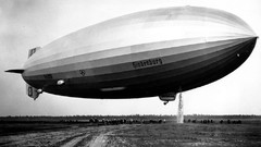 Air airship old photo monochrome blimps