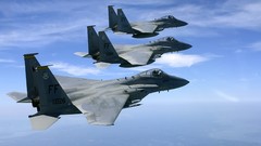 Aircraft air skies f-15 eagle