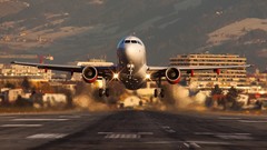 Aircraft airports take off