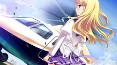 Aircraft Anime blondes anime girls