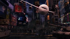 Aircraft apocalyptic zombies cityscapes new york city