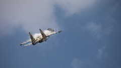 Aircraft aviation condensation Su-35 Flanker-E