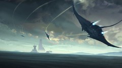 Aircraft back base stingray fantasy art