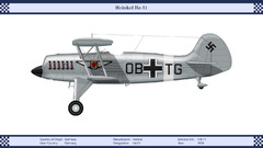 Aircraft biplane Heinkel