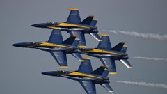 Aircraft Blue Angels contrails FA-18 Hornet