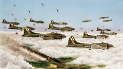 Aircraft bomber combat artwork