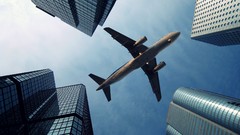 Aircraft buildings skies