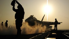 Aircraft Carrier military silhouettes vehicles airplanes take 