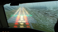 Aircraft crack window panes