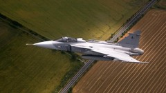 Aircraft Czech Republic military bomber flying Saab fields 