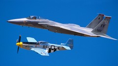 Aircraft f-15 eagle P-51 Mustang