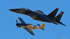 Aircraft f-15 eagle P-51 Mustang