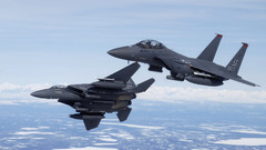 Aircraft f-15 eagle strike