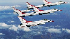 Aircraft f-16 fighting falcon Thunderbirds (squadron)