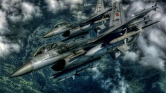 Aircraft f-16 HDR Photography