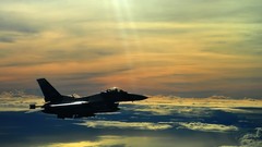 Aircraft fighter jet f-16 fighting falcon