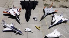 Aircraft fleet f-15 eagle f-16 fighting falcon f-16xl SR-71 