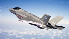 Aircraft flying skyscapes F-35 Lightning II