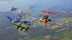 Aircraft Formation P-51 Mustang A-10 Thunderbolt II P-38 