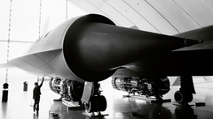 Aircraft grayscale SR-71 Blackbird