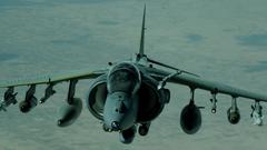 Aircraft harrier vehicles AV-8B