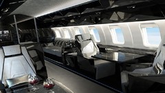 Aircraft interior design concept art