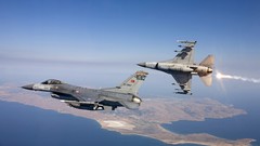 Aircraft Islands flying Tigers f-16 fighting falcon