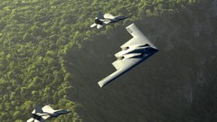 Aircraft jungle aviation escort fighter jets B-2 Spirit