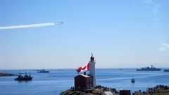 Aircraft lighthouses Canadian flag Snowbirds