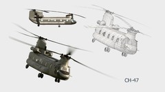 Aircraft military aviation CH-47 Chinook