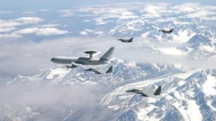 Aircraft military aviation f-15 eagle f-16 fighting falcon