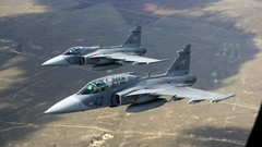 Aircraft military aviation Saab Jas 39 Gripen