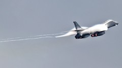 Aircraft military bomber breaking sound barrier b-1 bomber 