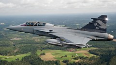 Aircraft military bomber flying sweden Saab jets fighter-bomber 