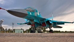 Aircraft military bomber Su-34 Russian Air Force